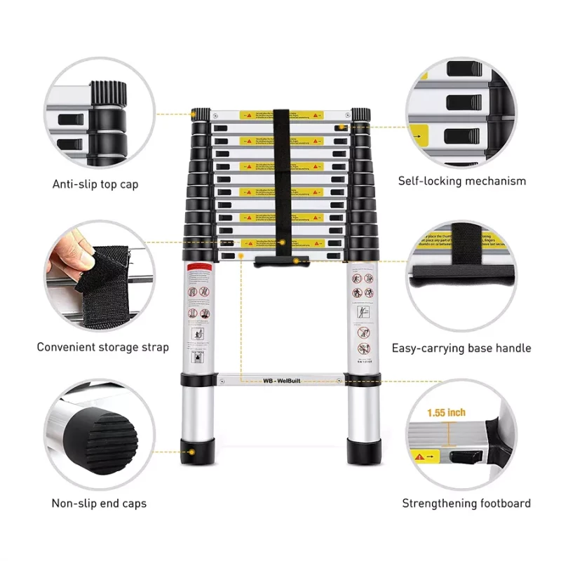 Single Telescopic Ladder 10 steps (9.5ft)