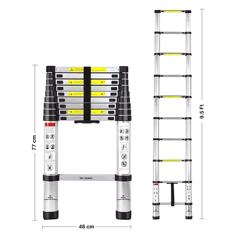 Single Telescopic Ladder 10 steps (9.5ft)
