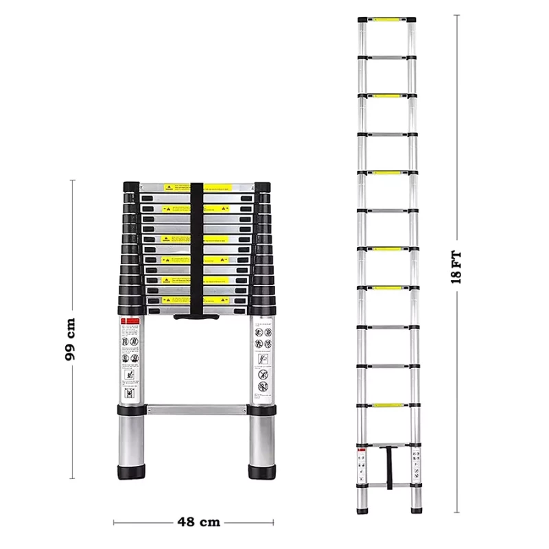 Single Telescopic Ladder 14 steps (18ft)