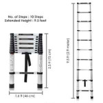 CORVIDS TELESCOPIC LADDER 9.5 FT (10 Step)