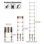 Single Telescopic Ladder 11 steps (10.5ft)
