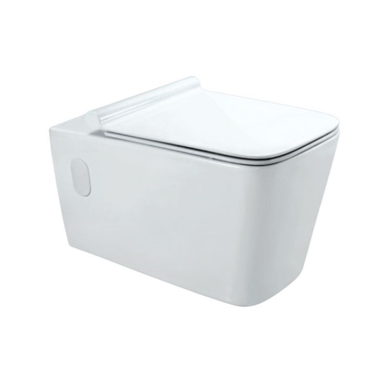 JAQUAR Wall Hung WC With UF Soft Close Slim Seat Cover