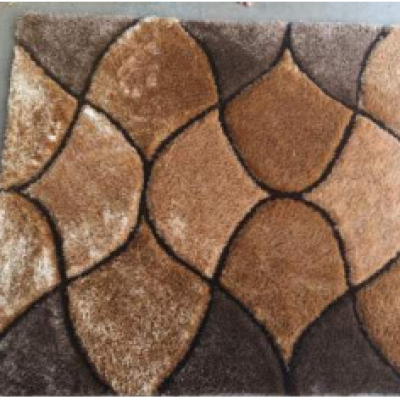 SHAGGY DARK BROWN COLOUR MICROFIBER RUGS