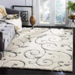 SHAGGY CREAM COLOUR MICROFIBER RUGS