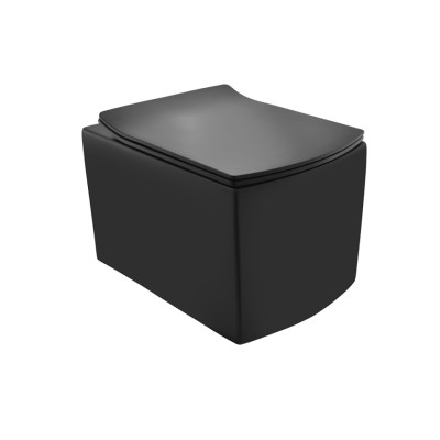 JAQUAR RIMLESS, BLIND INSTALLATION WALL HUNG WC - BLACK MATT