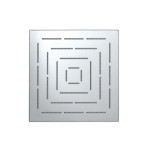 JAQUAR SQUARE SHAPE SINGLE FLOW MAZE OVERHEAD SHOWER - CHROME