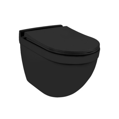 JAQUAR RIMLESS, BLIND INSTALLATION WALL HUNG WC - BLACK MATT