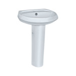 WALL HUNG BASIN WITH FULL PEDESTAL SLS-WHT-6301